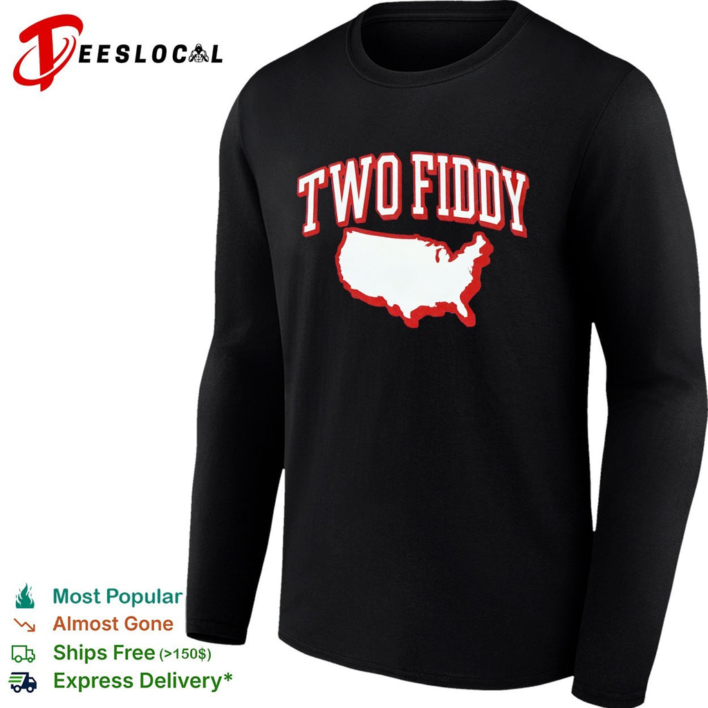 Two Fiddy Triple B USA map shirt