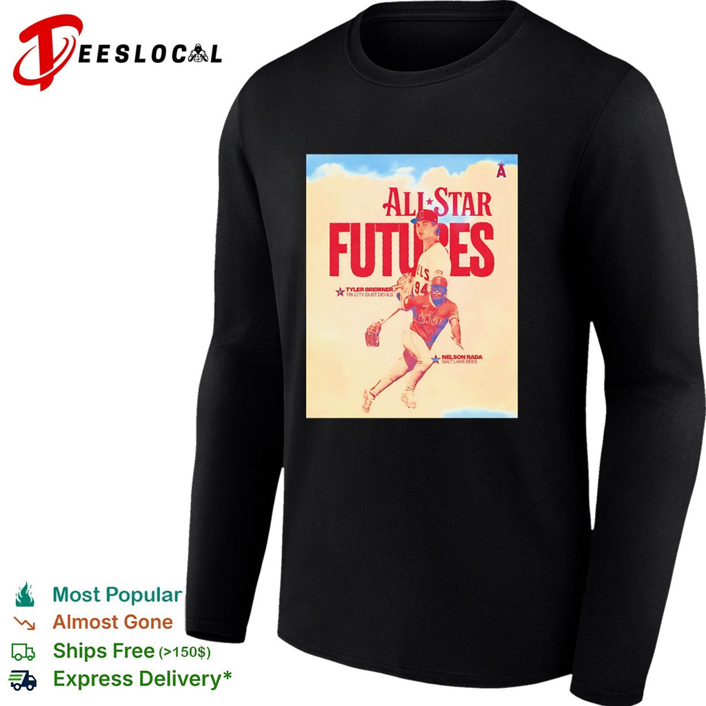Tyler Bremner and Nelson Rada Los Angeles Angels All Star Futures MLB baseball shirt