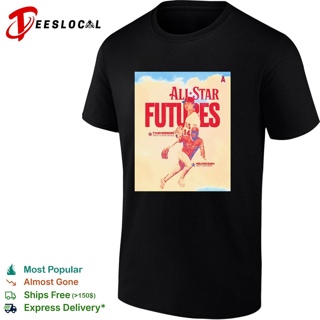 Tyler Bremner and Nelson Rada Los Angeles Angels All Star Futures MLB baseball shirt