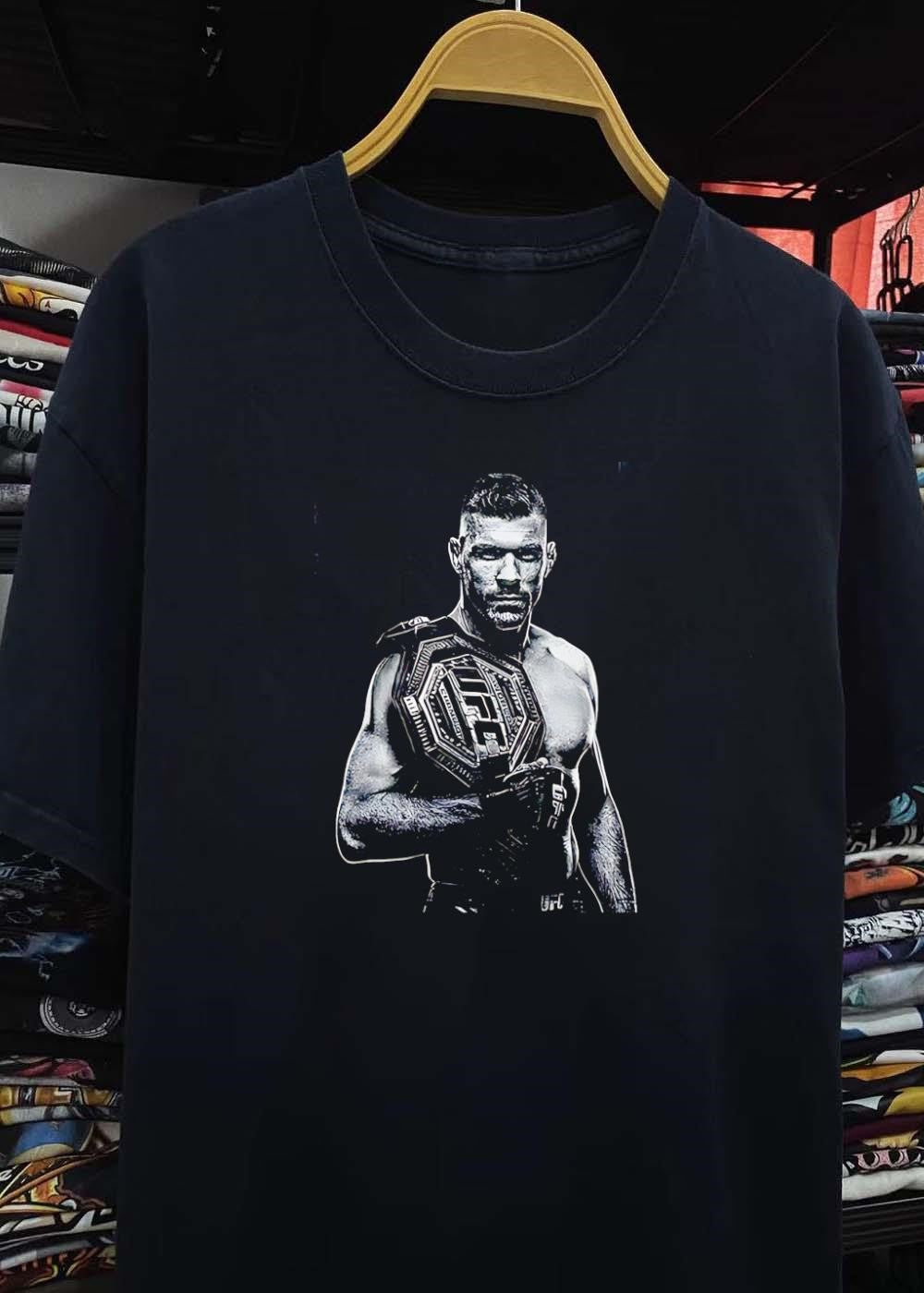 UFC Champion Dricus Du Plessis Holding The UFC Title Shirt