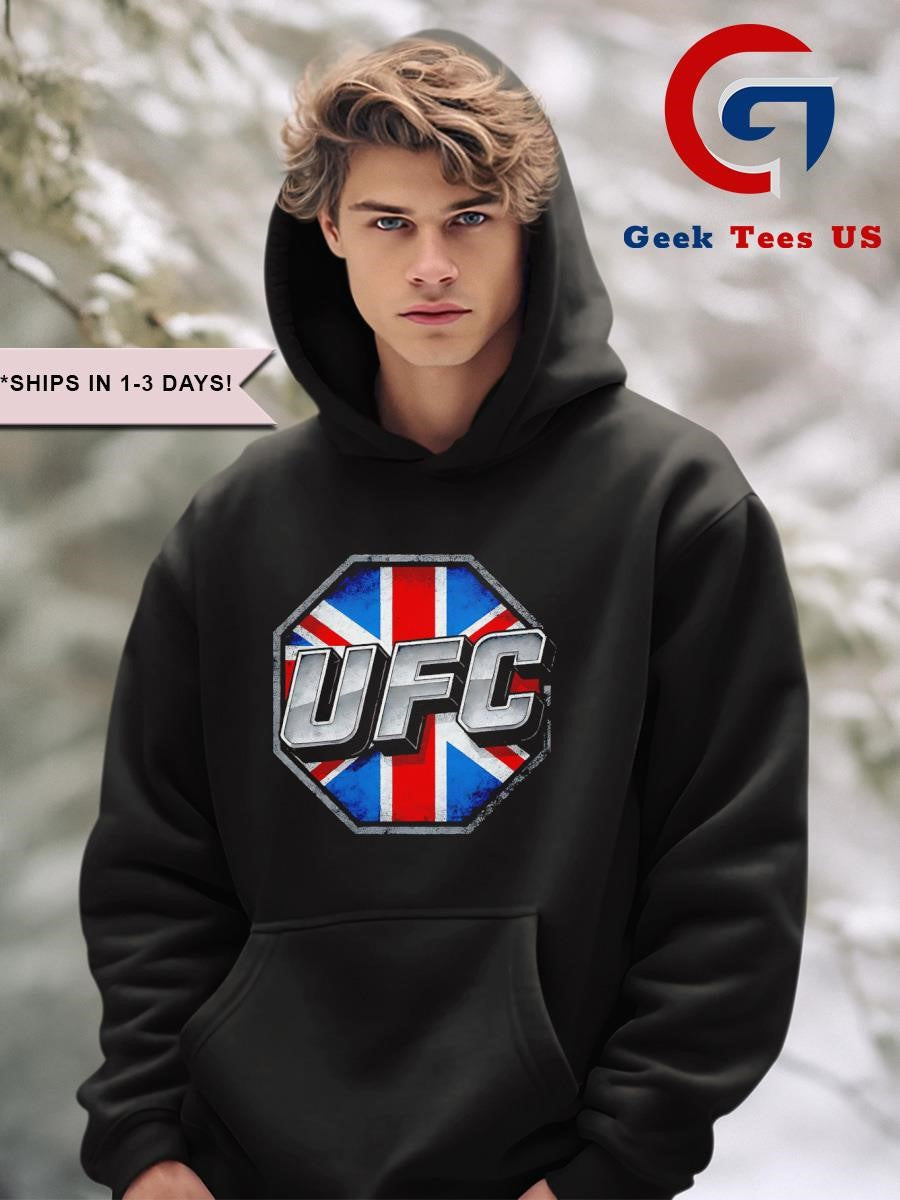 UFC UK flag logo shirt
