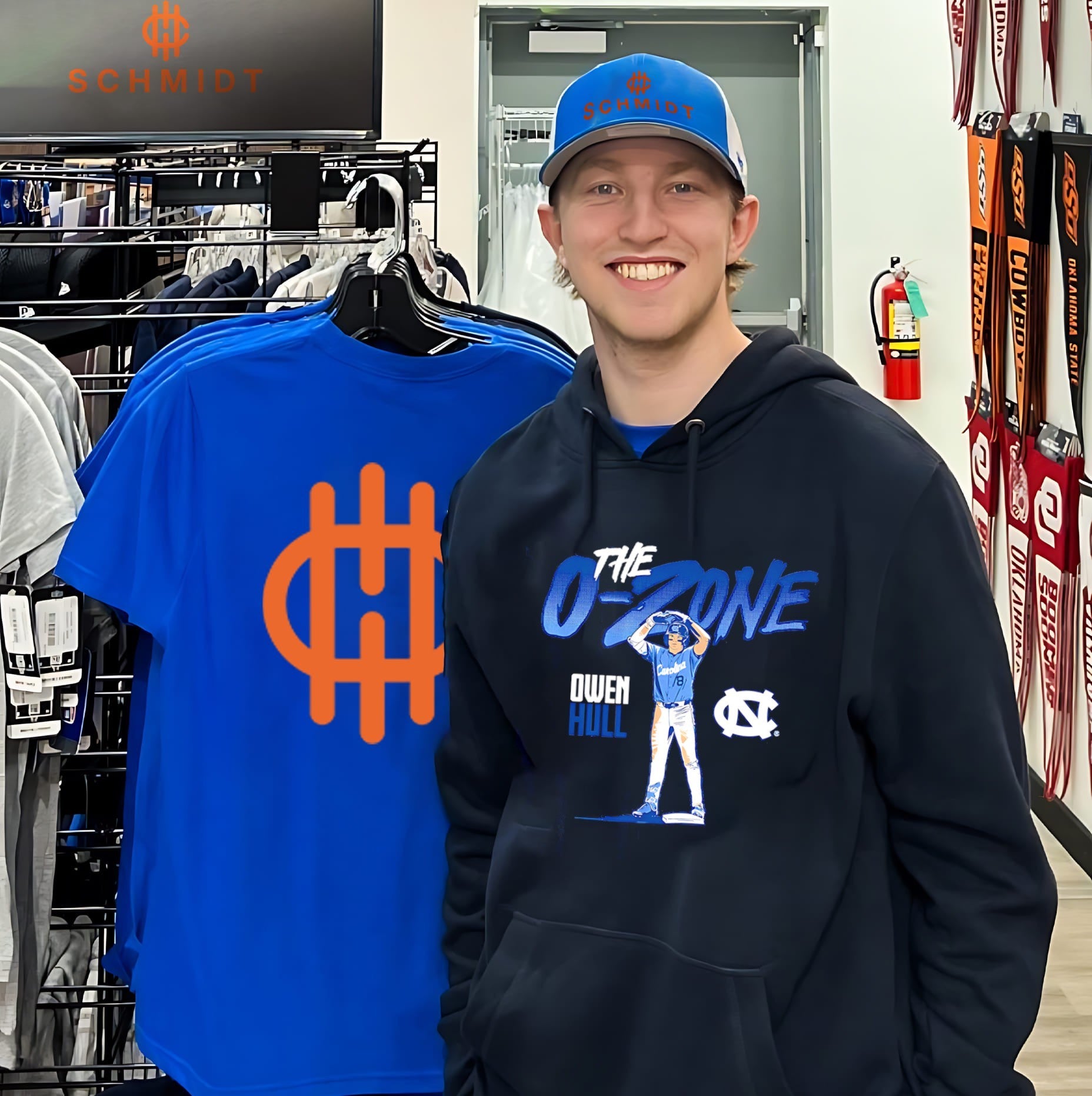 UNC Baseball Owen Hull The O-Zone cartoon shirt