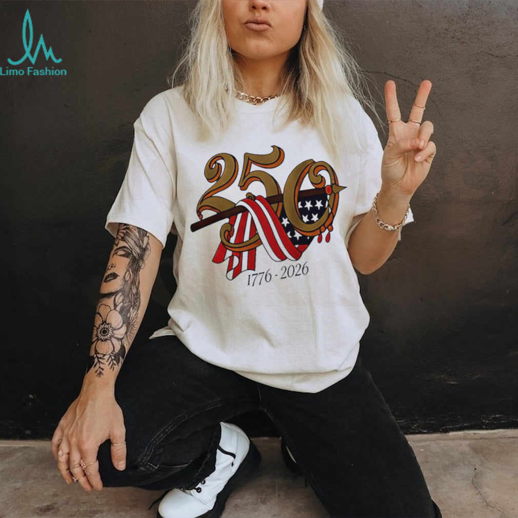 US 250th Anniversary 1776 2026 American Flag Celebration T Shirt
