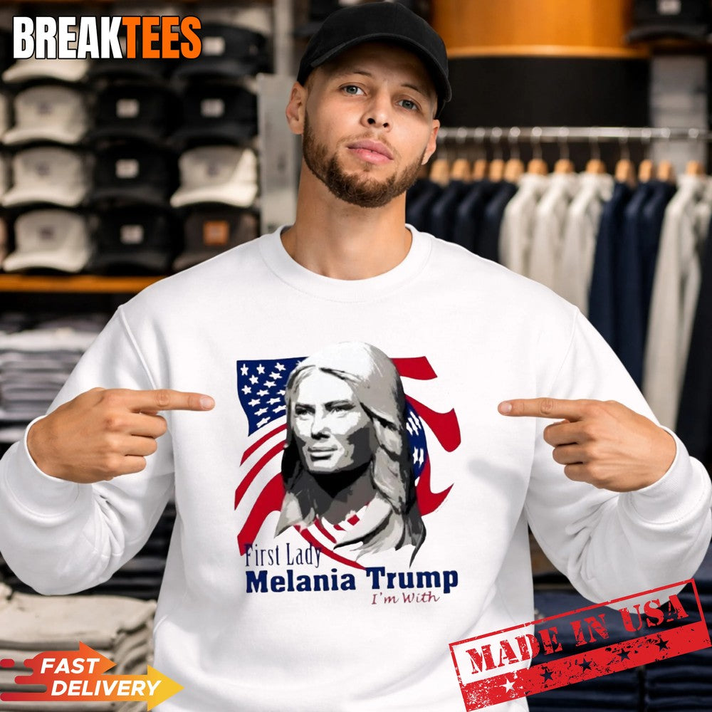 US First Lady Melania Trump Raf Collection US Flag T-Shirt