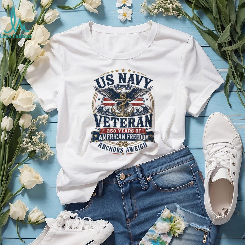 US Navy Veteran 250 Years of American Freedom Patriotic Shirt