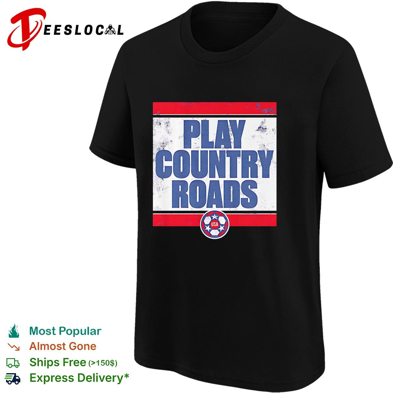 USA 2026 Play Country Roads retro shirt