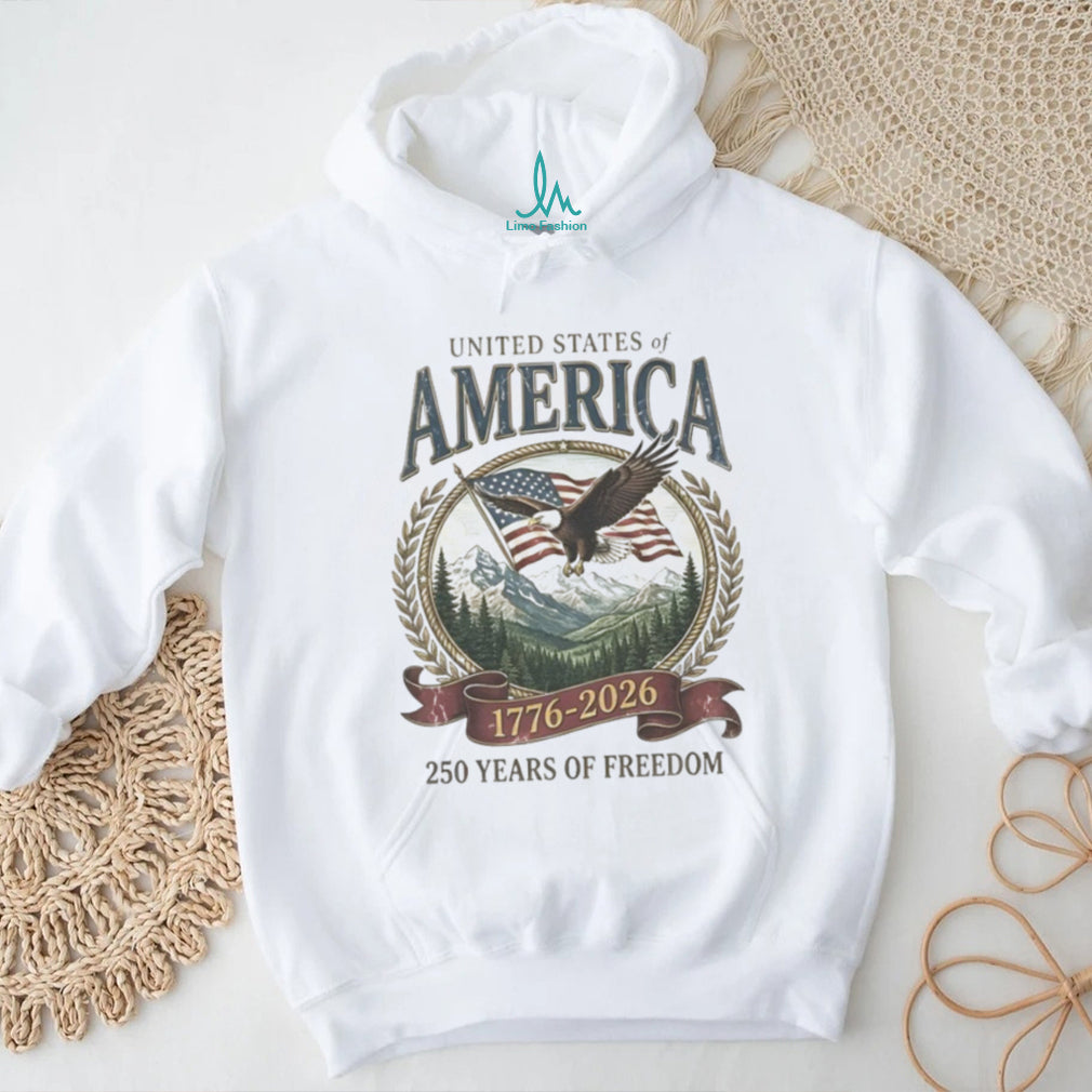 USA 250 Years of Freedom Eagle Mountain T Shirt