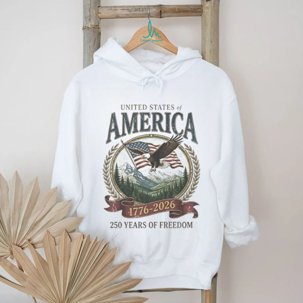 USA 250 Years of Freedom Eagle Mountain T Shirt