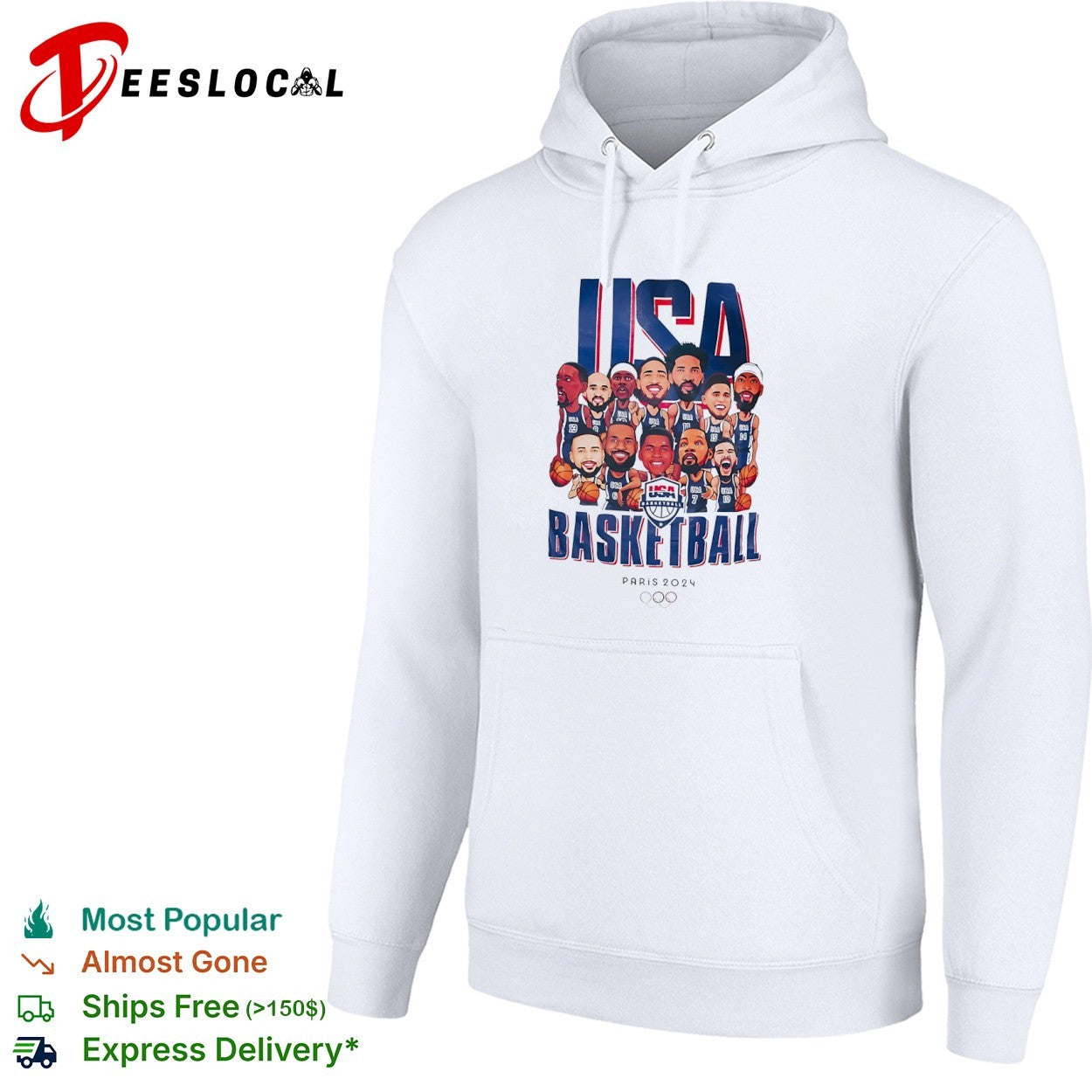 USA Basketball Team Paris 2024 Olympic Games shirt