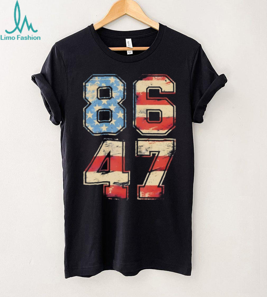 USA Patriotic 86 47 Distressed Flag Number T Shirt