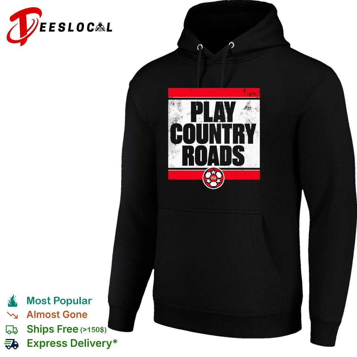 USA Soccer play country roads ball shirt