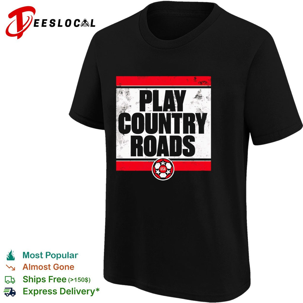USA Soccer play country roads ball shirt