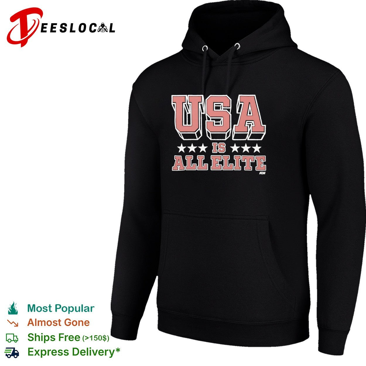 USA is all elite AEW wrestling promotional logo shirt
