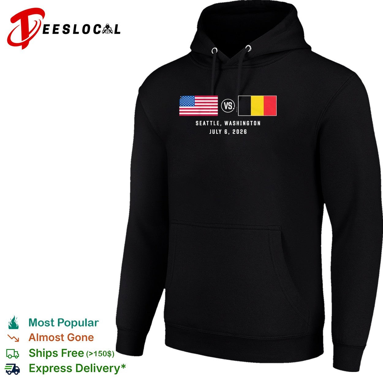 USA vs Belgium Seattle Washington July 6 2026 World Cup shirt