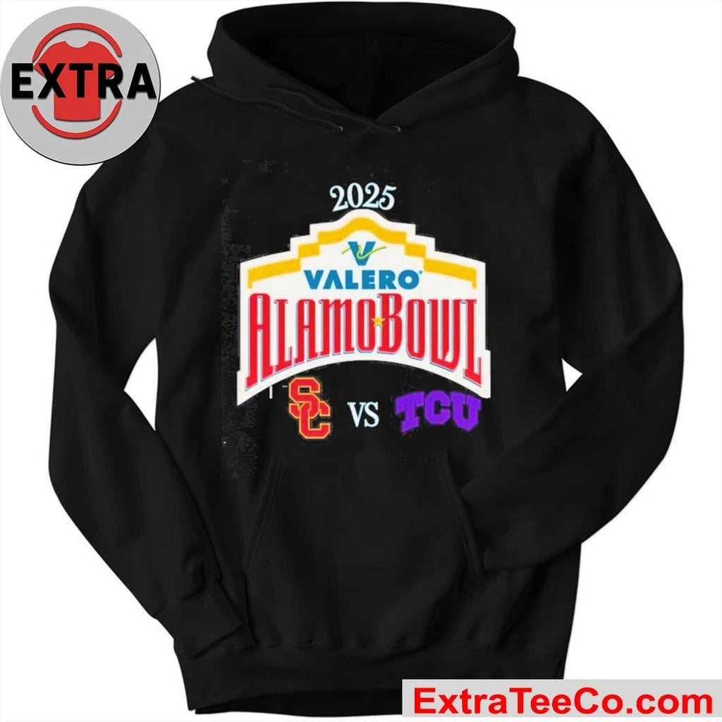 USC Trojans vs. TCU Horned Frogs Valero Alamo Bowl 2025 Logo Shirt