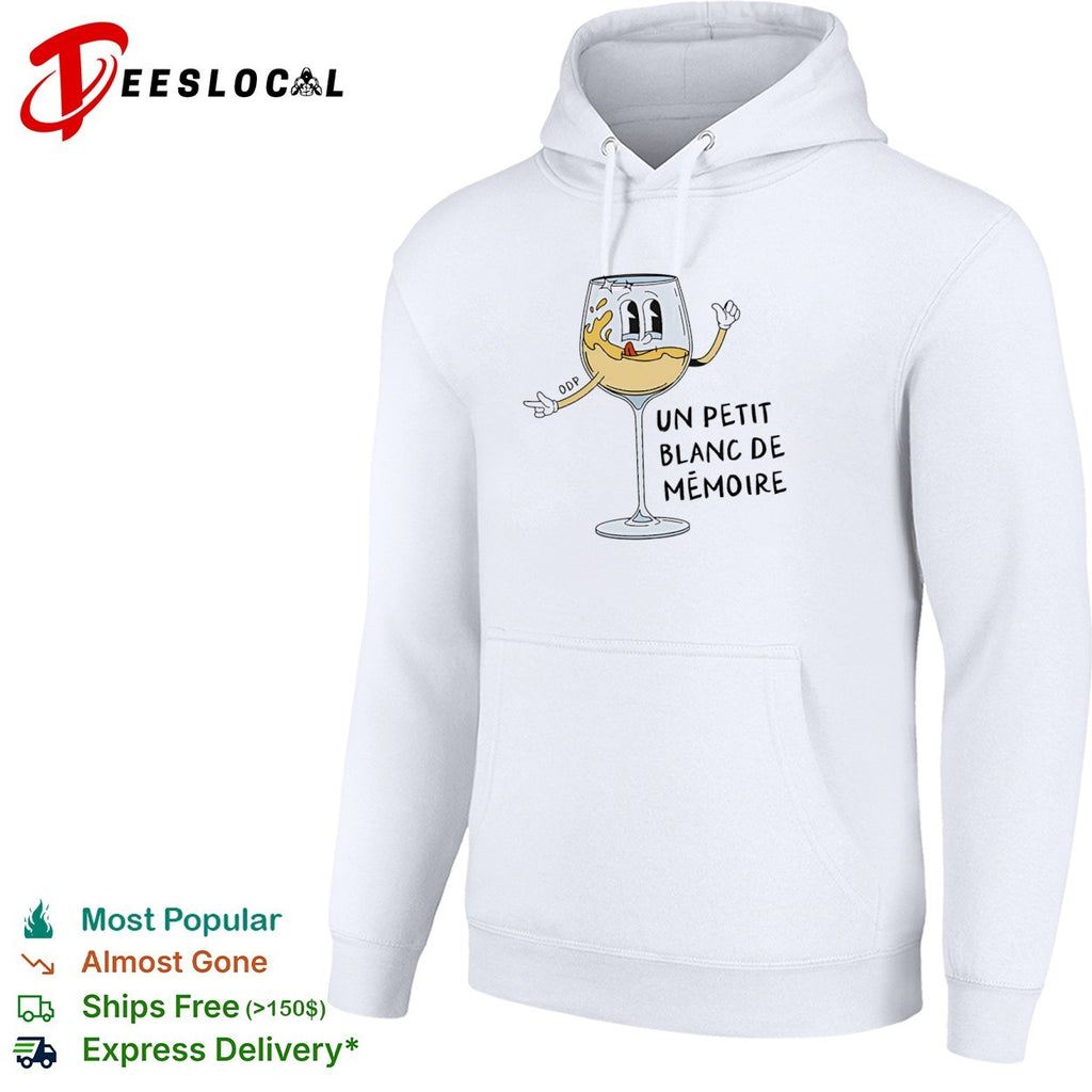 Un Petit Blanc de Memoire Wine Glass Character Cartoon Shirt