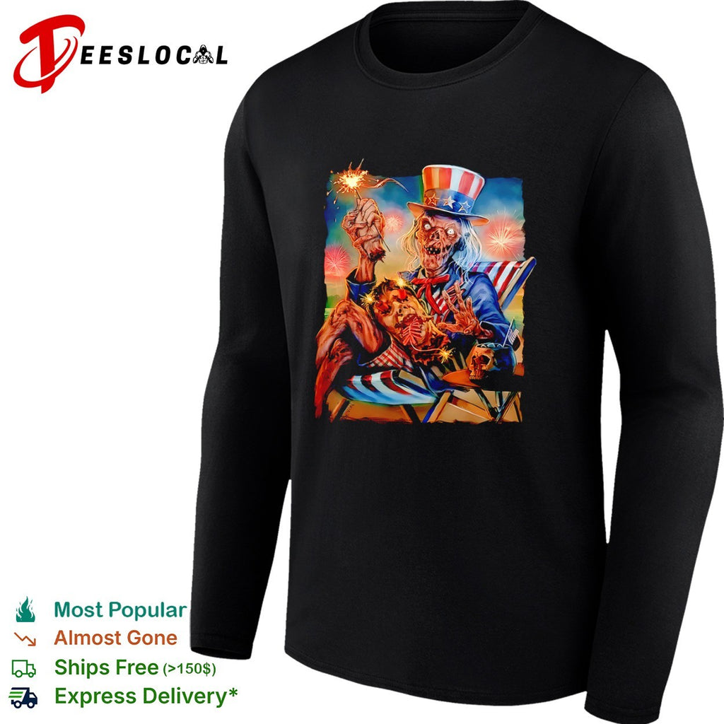 Uncle Sam Independence Day Horror Fireworks Celebration Patriotic Scary Horror shirt