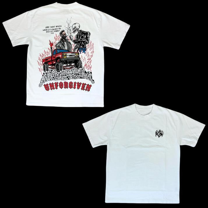 Unforgiven T-Shirt, Vintage Graphic Tees Skull Gothic Biker Grunge Y2k Emo Scene Amity Affliction Style Clothes Men Women...