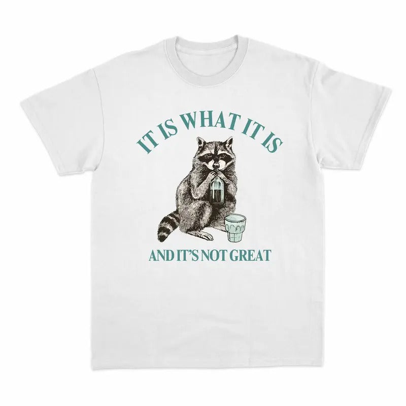 Unisex It Is What It Is And It Is Not Great shirt, Meme  Raccoon shirt Hoodie, Sweatshirt | PodTeesHub.com