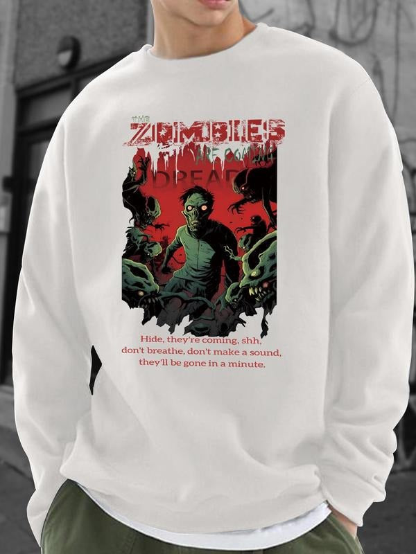 Unisex Men's Cartoon Graphic Print Round Neck Essentials Hoodie Sweatshirt, Regular Fit Casual Long Sleeve Pullover for...