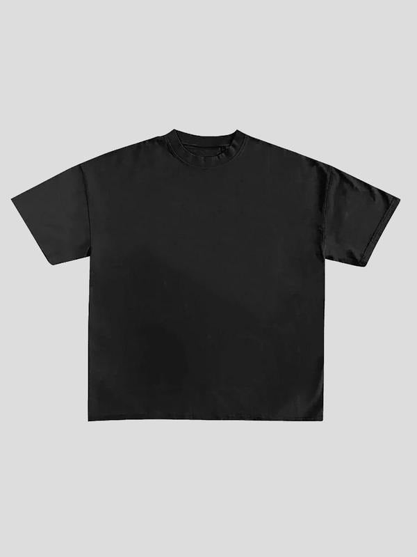 Unisex Men's Dragon & Letter Print Drop Shoulder Tee, Street Fashion Soft Comfy Short Sleeve Round Neck T-shirt for Daily...