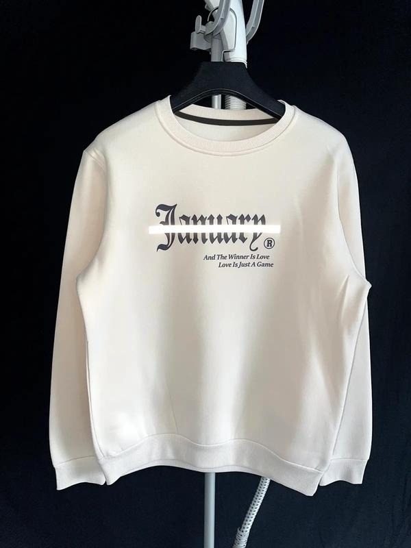 Unisex Men's Reflective Letter Print Round Neck Sweatshirt, Regular Fit Long Sleeve Essentials Hoodie Crew Neck Printed...