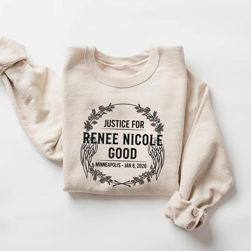 [Unisex T-Shirt][Made In USA] Justice for Renee Nicole Good Sweatshirt - Minneapolis Jan 8 2026 Memorial Tee