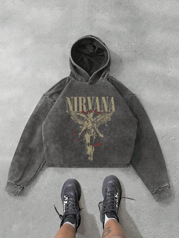 Unisex Virgin Mary Print Hoodie, Casual Loose Fit Letter Pattern, Fall Winter Fashion, Men's Daily Wear, All Seasons...