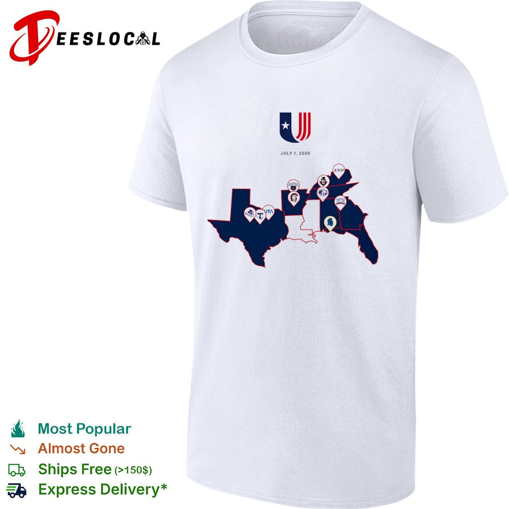 United Athletic Conference July 1 2026 map shirt