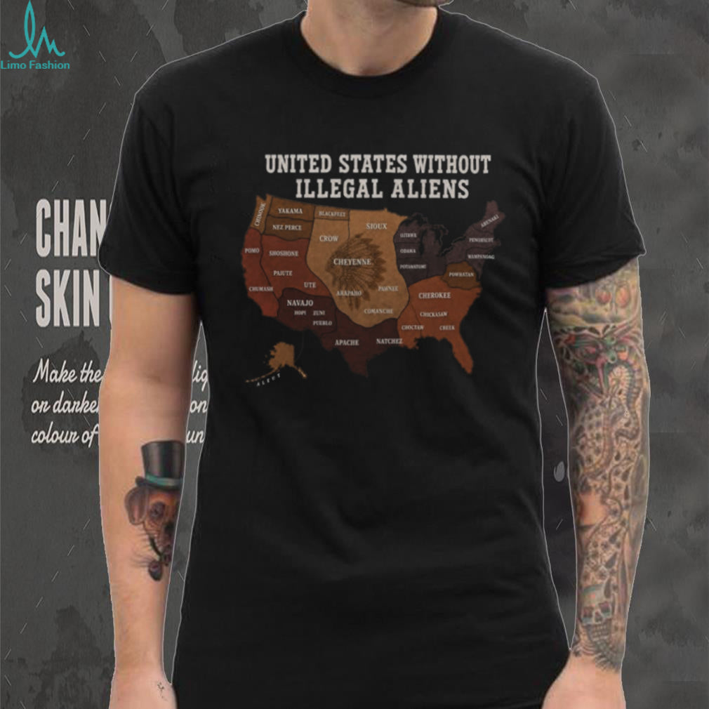 United States Map Native American Tribes Heritage T Shirt
