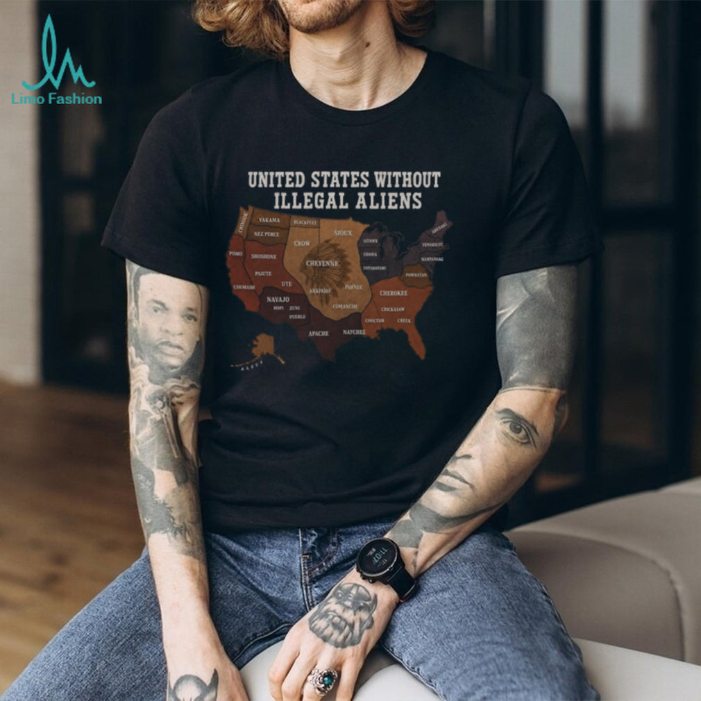 United States Map Native American Tribes Heritage T Shirt