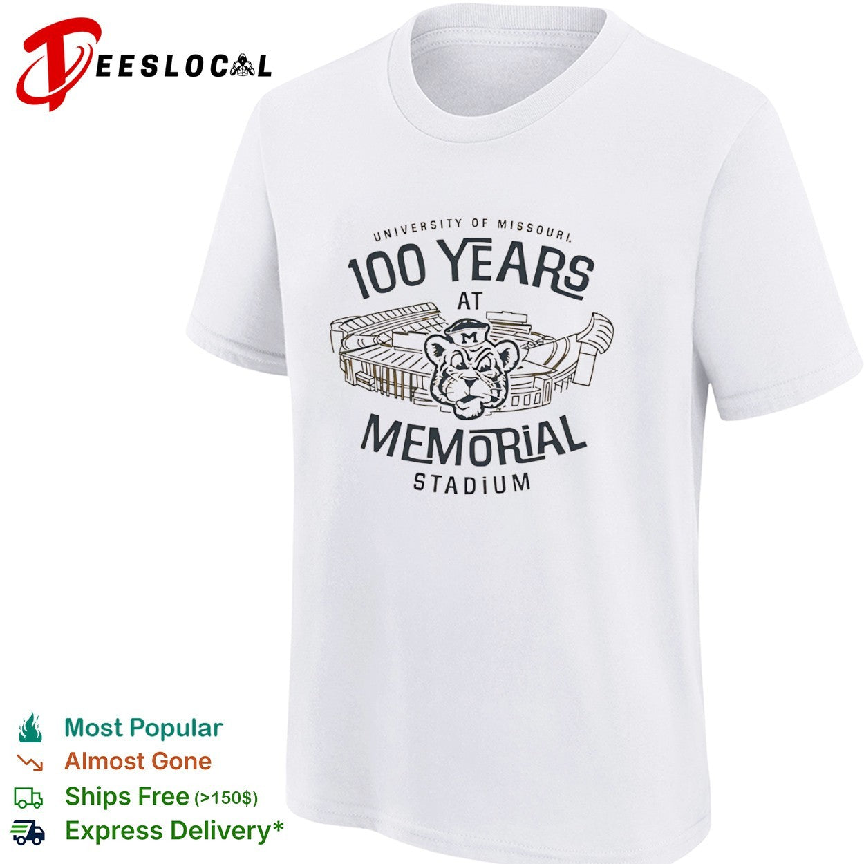 University of Missouri 100 Years at Memorial Stadium shirt