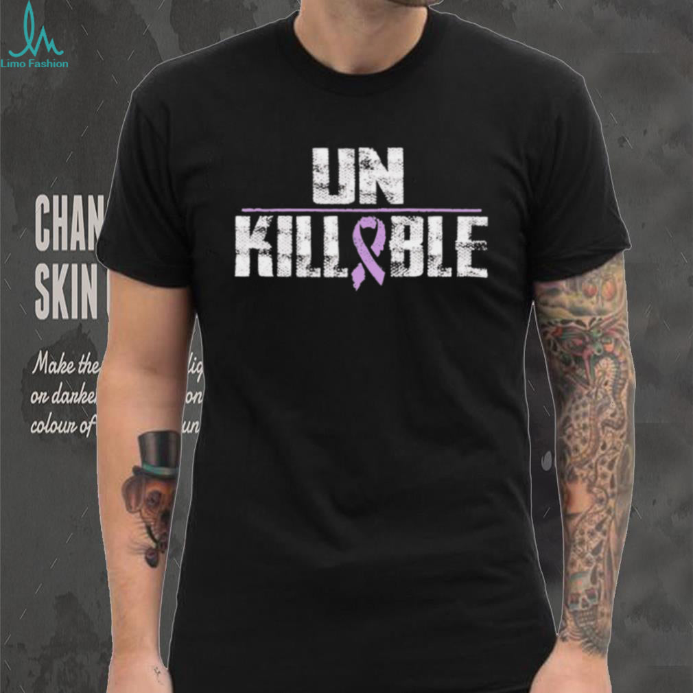 Unkillable Awareness Ribbon Graphic Inspirational Quote T Shirt