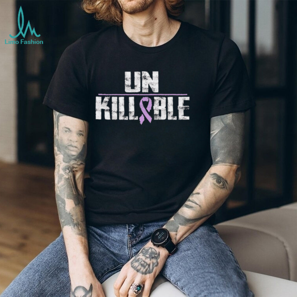 Unkillable Awareness Ribbon Graphic Inspirational Quote T Shirt