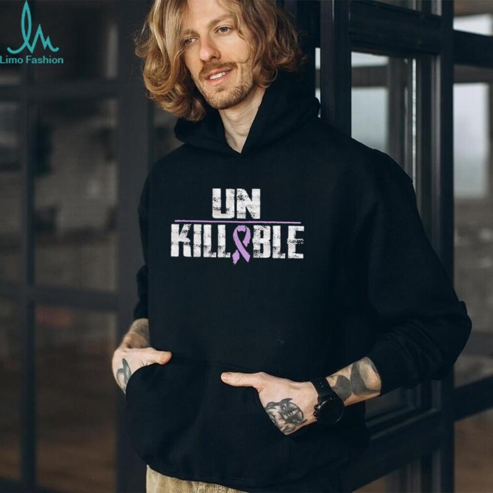 Unkillable Awareness Ribbon Graphic Inspirational Quote T Shirt