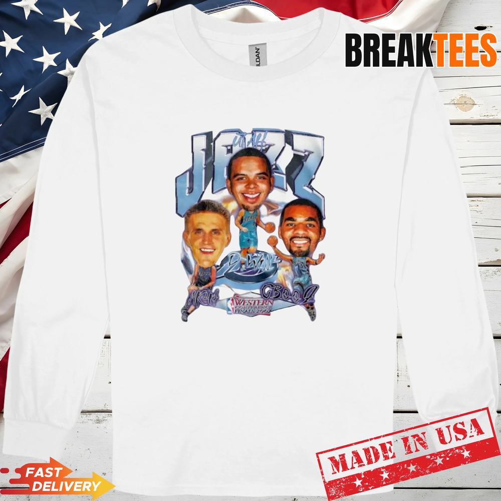 Utah Jazz NBA Western Conference Finals Champions 2007 caricature t-shirt