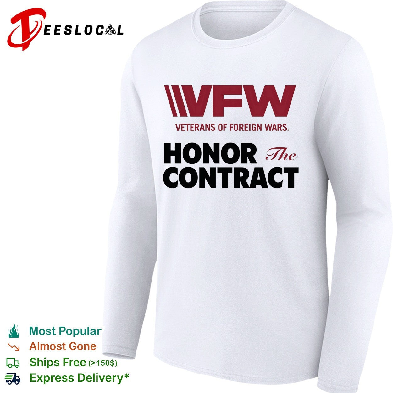 VFW Veterans of Foreign Wars honor the contract logo shirt