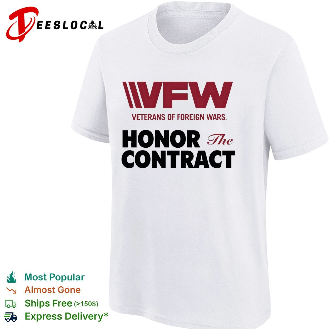 VFW Veterans of Foreign Wars honor the contract logo shirt