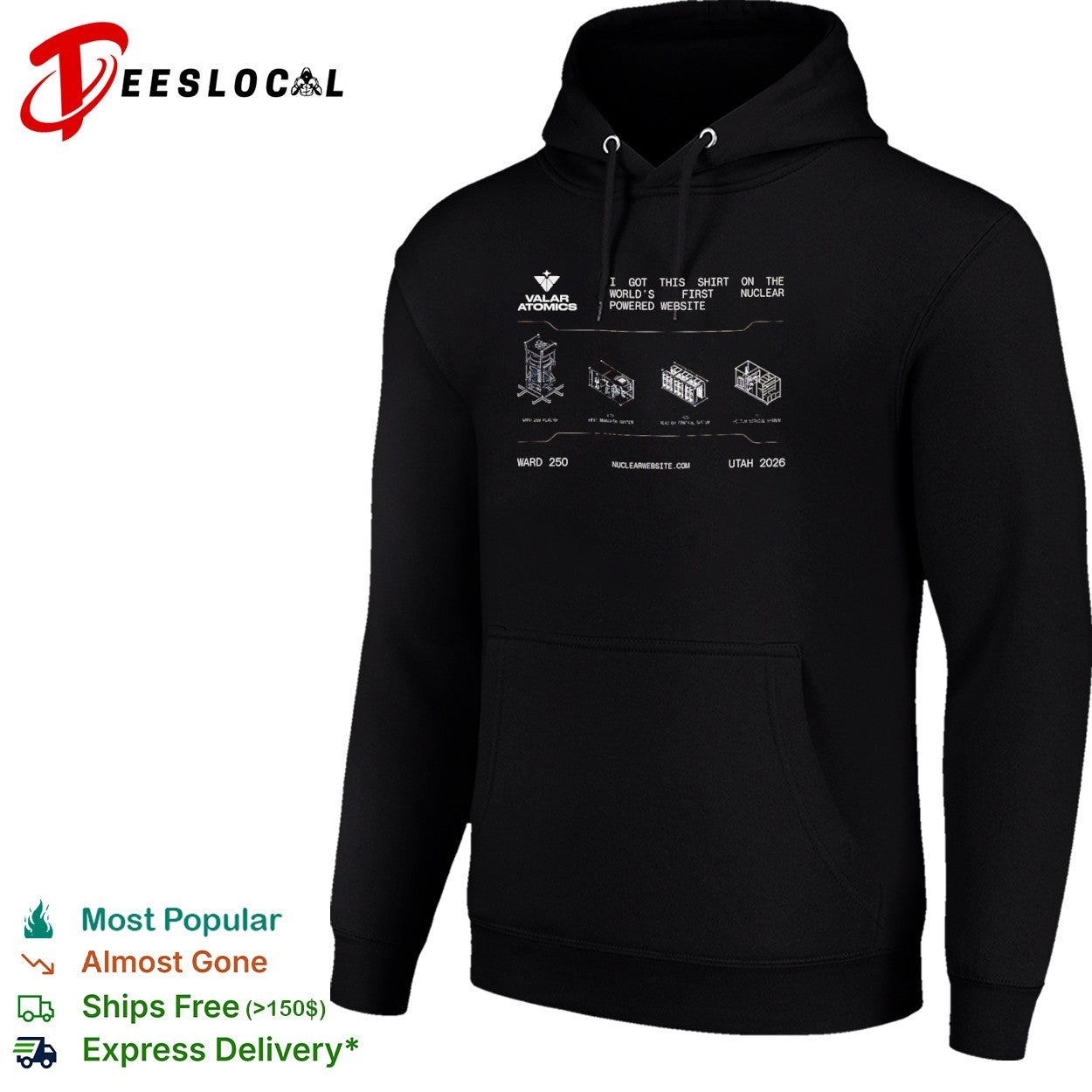 Valar Atomics reactor I got this on the worlds first nuclear powered website shirt