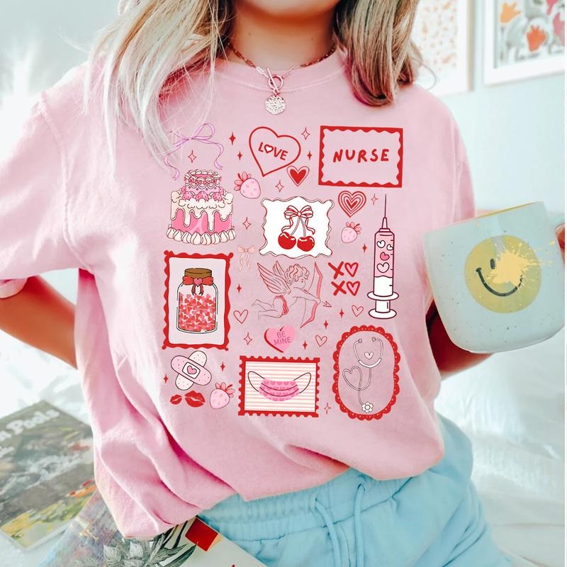 Valentine Nurse Shirt - Cute Retro Nursing Aesthetic Tee