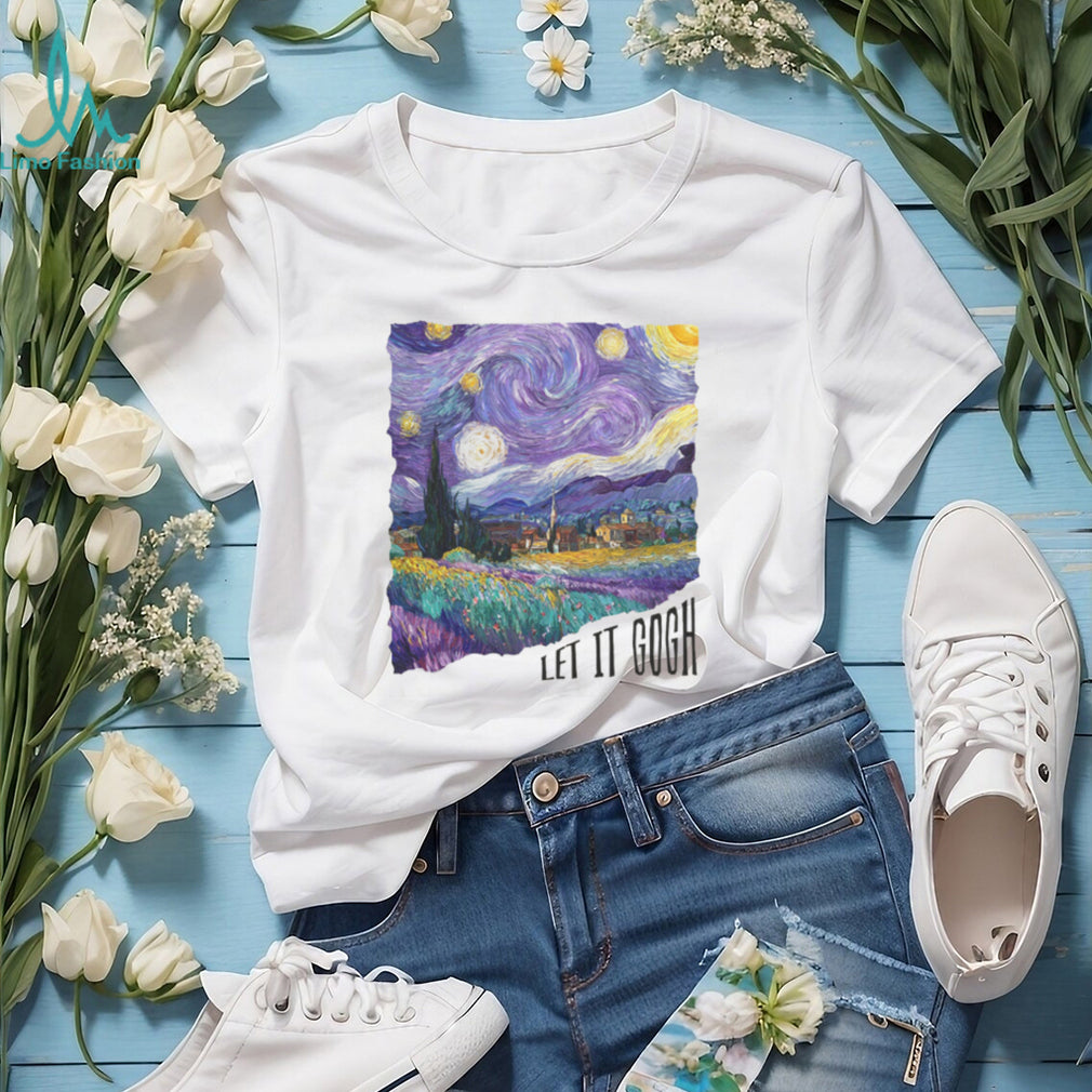 Van Gogh Starry Night Parody Let It Gogh Art T Shirt