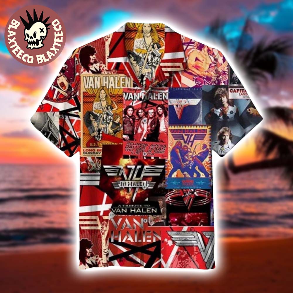 Van Halen Hard Rock Collectible All The Signatures Vintage Style 2025 Hawaiian Shirt
