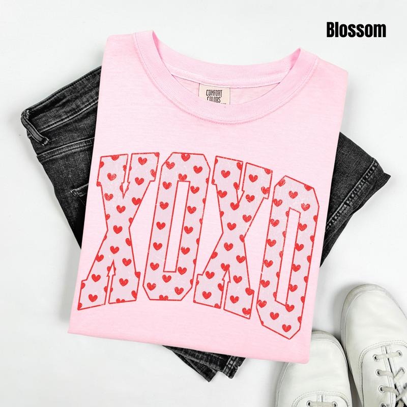 Varsity Hearts XOXO Comfort Colors T-Shirt 'NLB' Hoodie, Sweatshirt | PodTeesHub.com