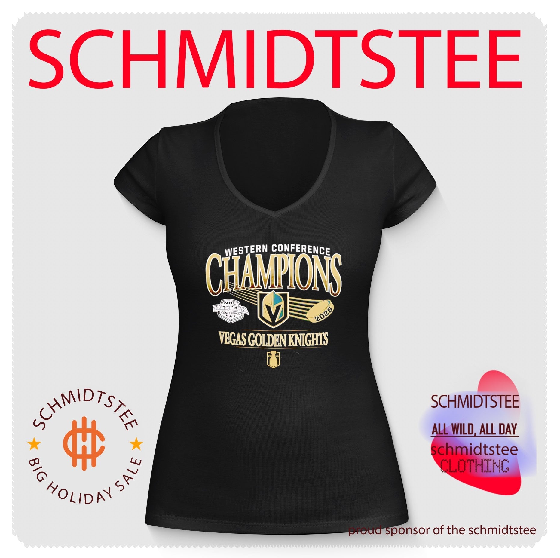 Vegas Golden Knights 2026 Western Conference Champs logo shirt