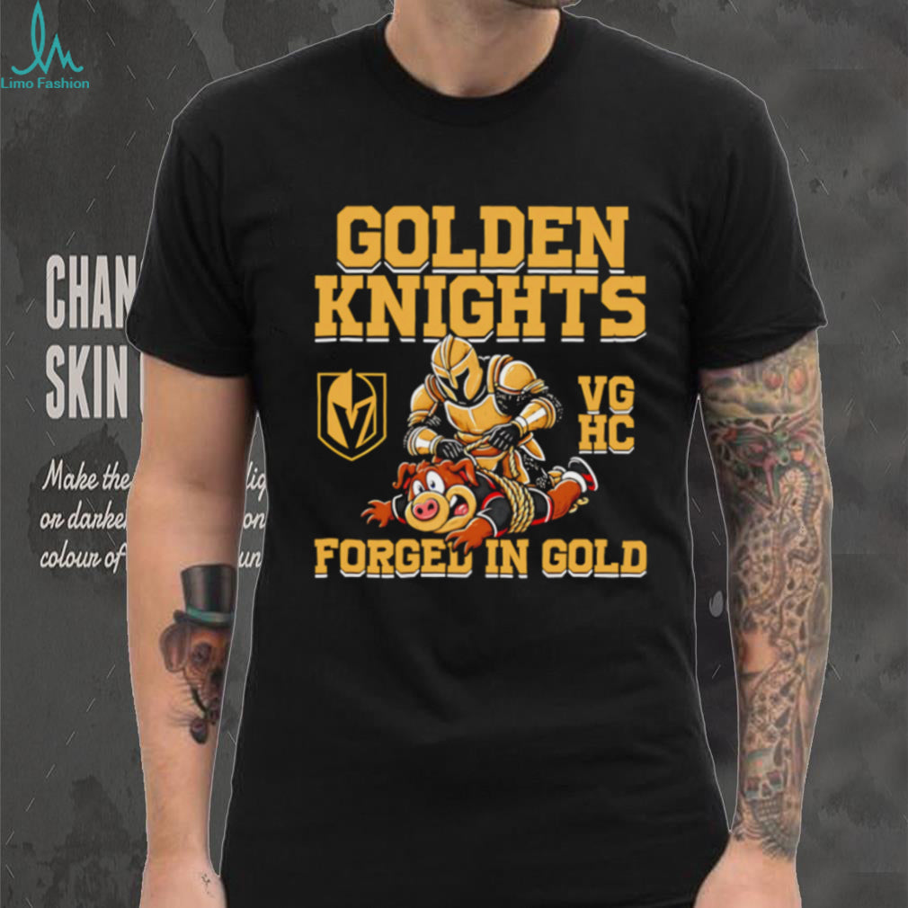 Vegas Golden Knights Forged In Gold Hockey mascot shirt