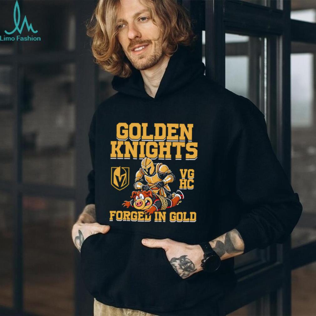 Vegas Golden Knights Forged In Gold Hockey mascot shirt