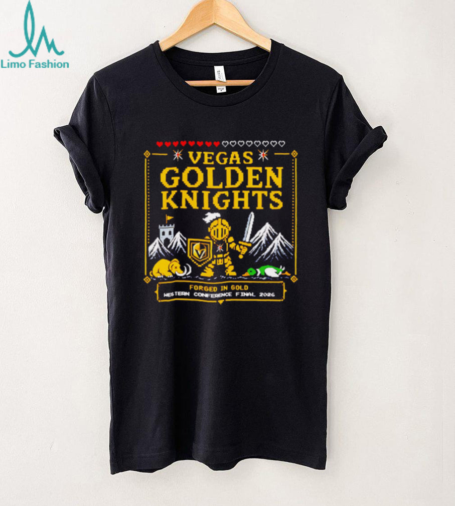 Vegas Golden Knights Forged In Gold Western Conference Final 2026 T Shirt