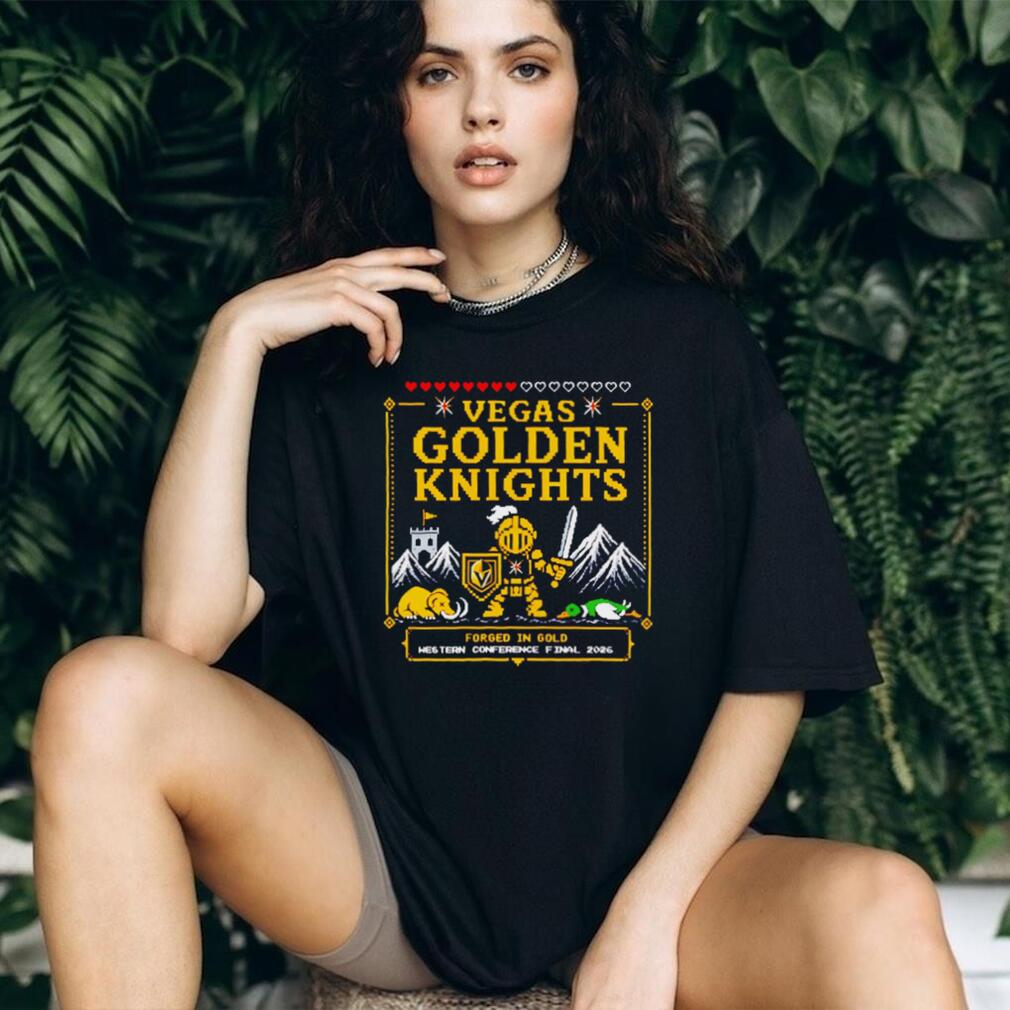 Vegas Golden Knights Forged In Gold Western Conference Final 2026 T Shirt