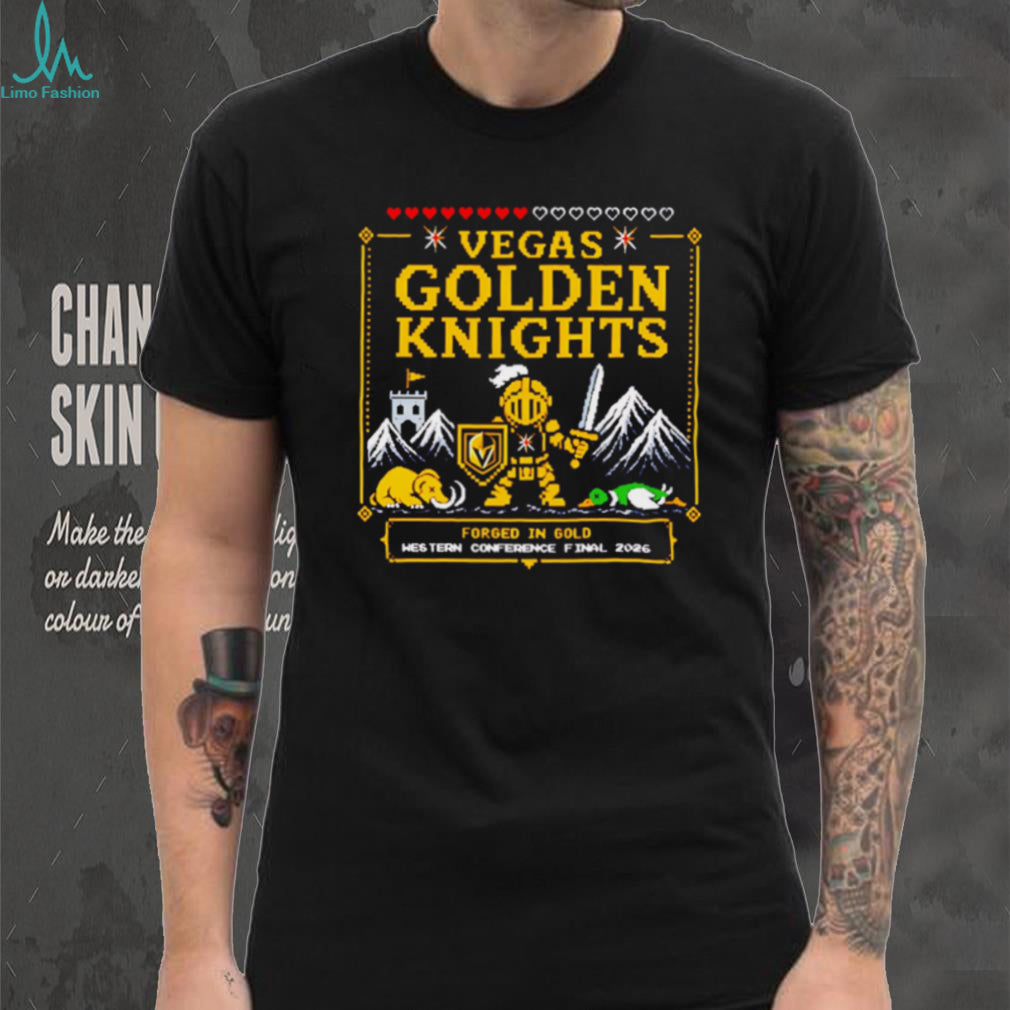 Vegas Golden Knights Forged In Gold Western Conference Final 2026 T Shirt
