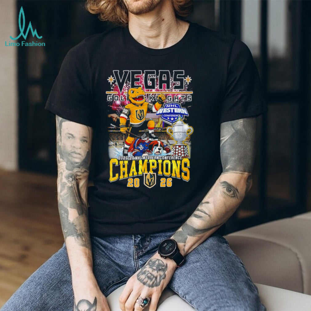 Vegas Golden Knights Mascot Hockey Western Conference Champions T Shirt